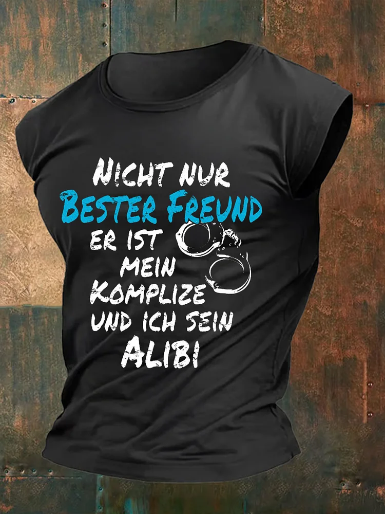 Men's Nicht Nur Bester Freund Auch Komplize Alibi Printed Vest