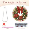 Xmas Red Flower Wreath 2D Flat DIY Diamond Painting Pendant 9.84x9.84in