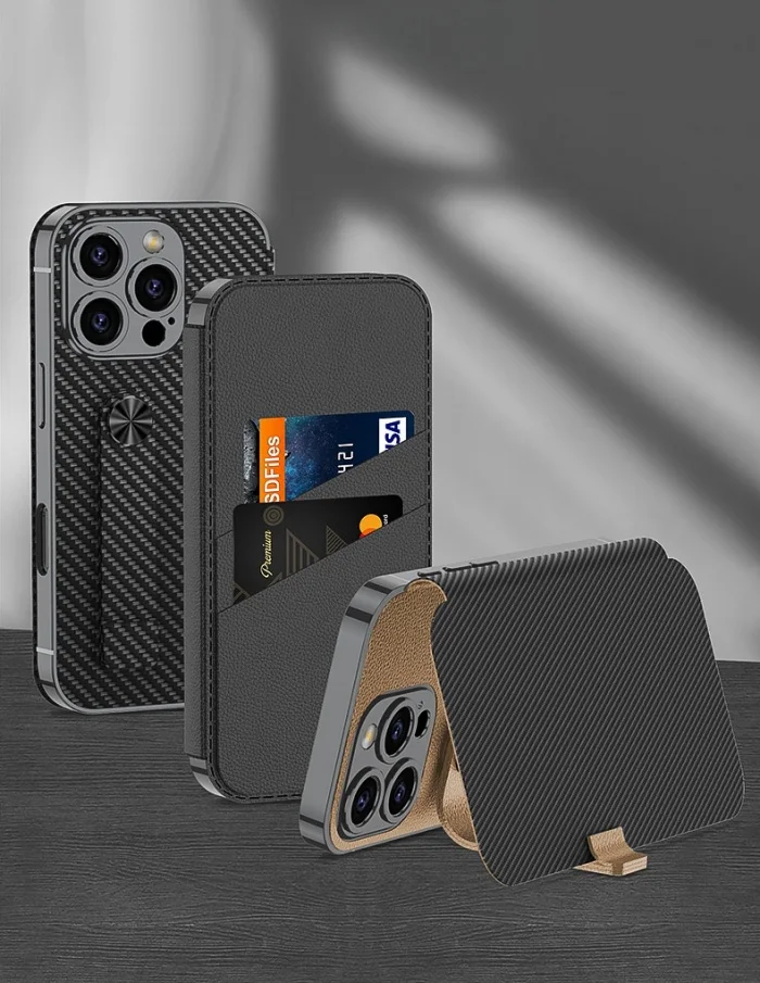 Apple 16 mobile phone case suitable for iphone16pro flip storage card slot mobile phone leather case