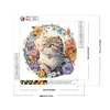 Flower Cat - Crystal Rhinestone Diamond Painting