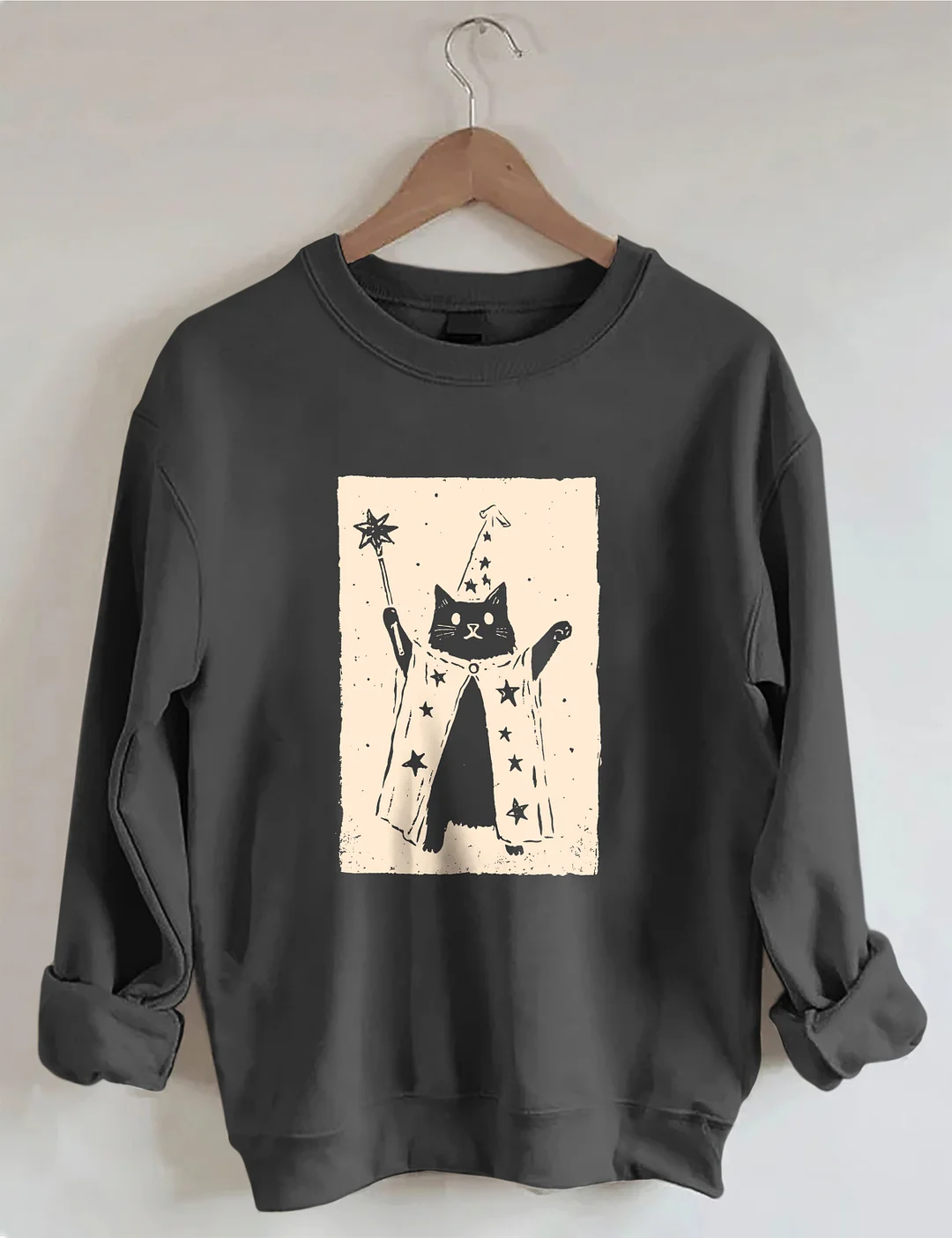 Halloween Witch Kitten Sweatshirt