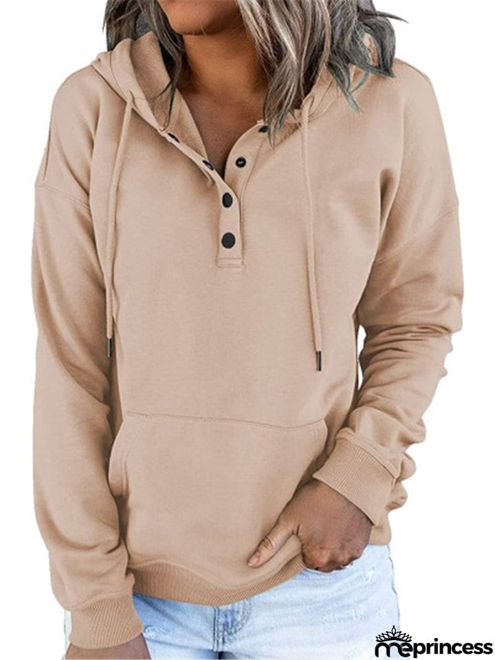 Women's Fashion V Neck Hoodies With Pockets