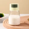 Quantitative salt jar PET transparent seasoning jar kitchen household salt bottle sealed moisture-proof seasoning jar