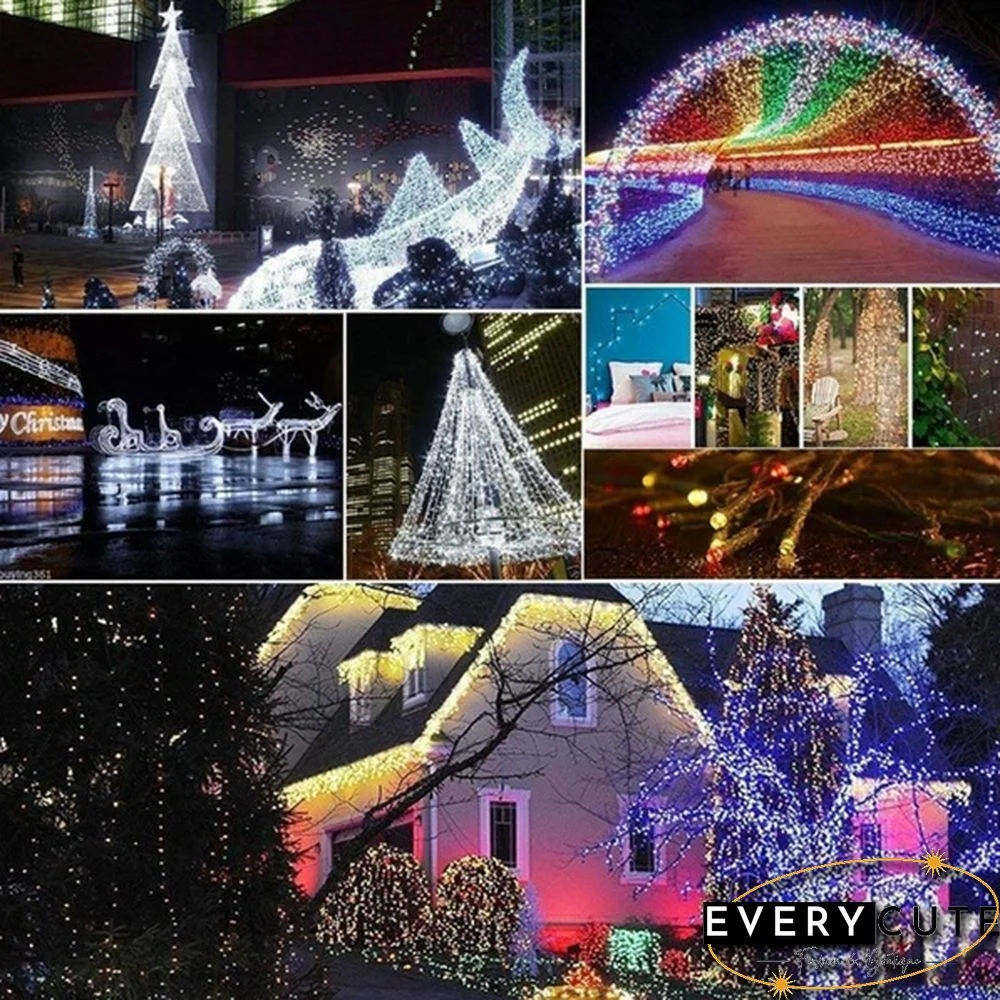 Outdoor 10M/20M 9 Colors Wedding New Year LED Christmas Decoration Outdoor Fairy String Light