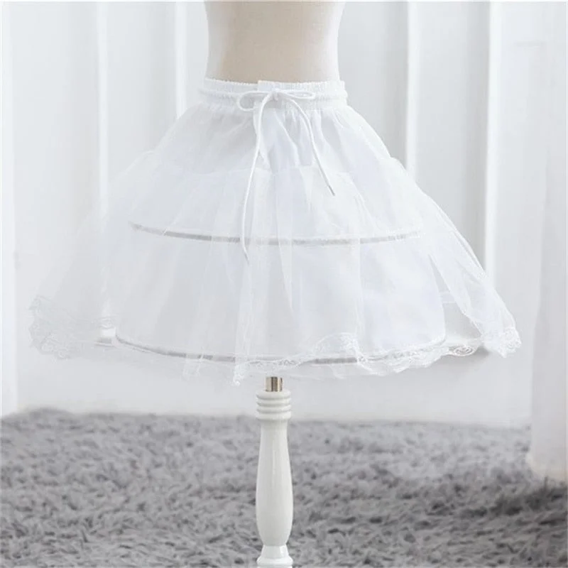 White Tulle Skirt Baby Girls Tutu Skirts Petticoats Kids Underskirt Skirt Children Wedding Accessories Girl Petticoat Crinoline