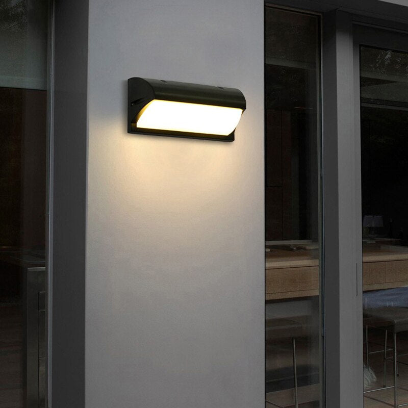Lange LED wandlamp villa wandlamp voor buiten veranda wandlampen waterdicht IP65 lange buitenwandlamp zwart 80 cm, warm licht
