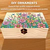 5D DIY Diamond Painting Handmade Wood Storage Box Crystal Storage Case (Flower)