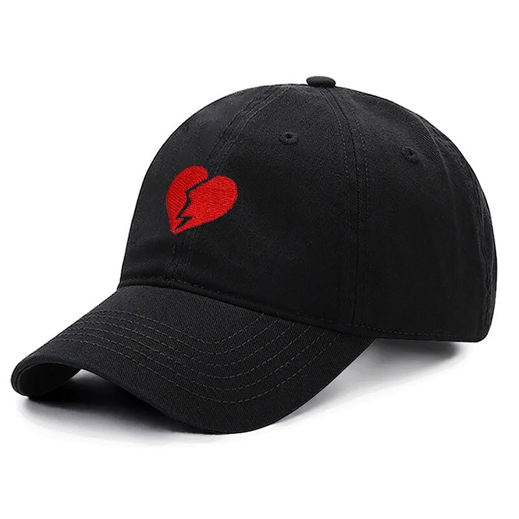 broken heart Embroidery Cotton Men Baseball CapWomen Hat Sport Visors Snapback Cap Breathable Outdoor Sun Hat Dropshipp