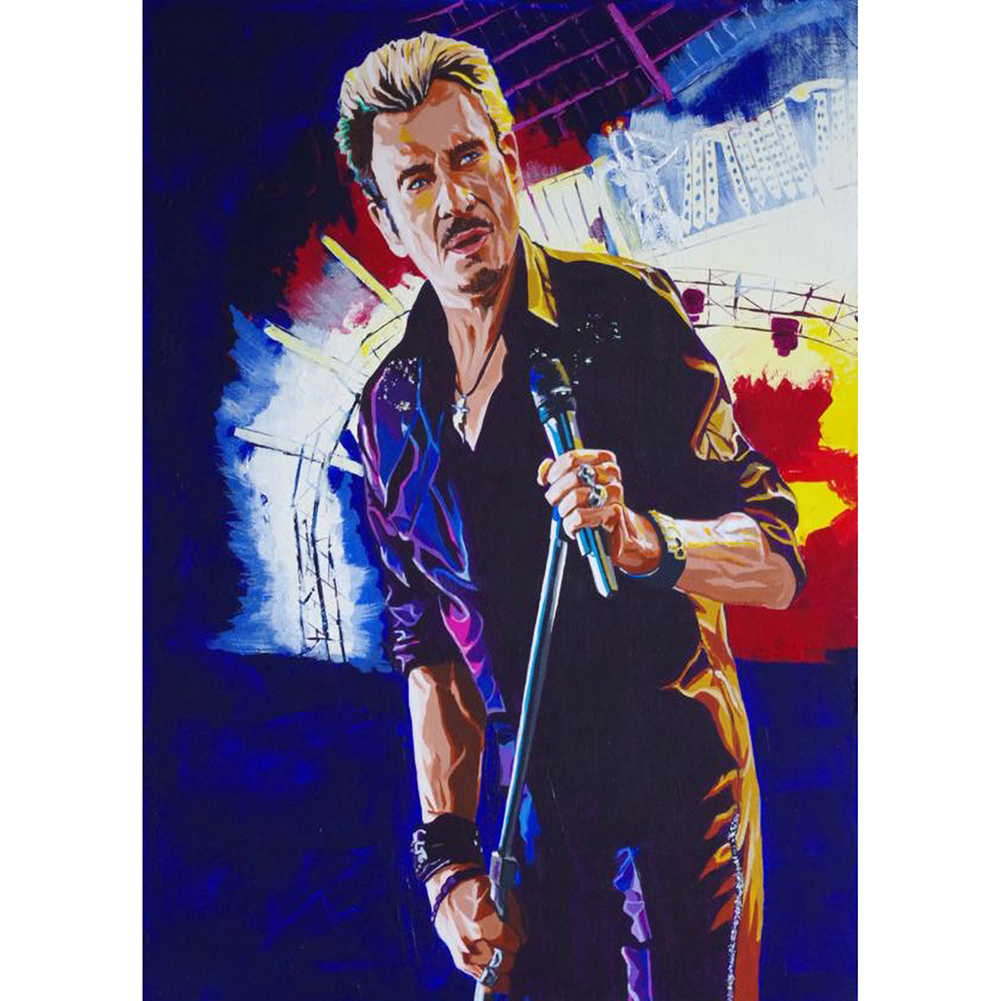 

Johnny Hallyday - Round Drill Diamond Painting - 30*40CM, 501 Original