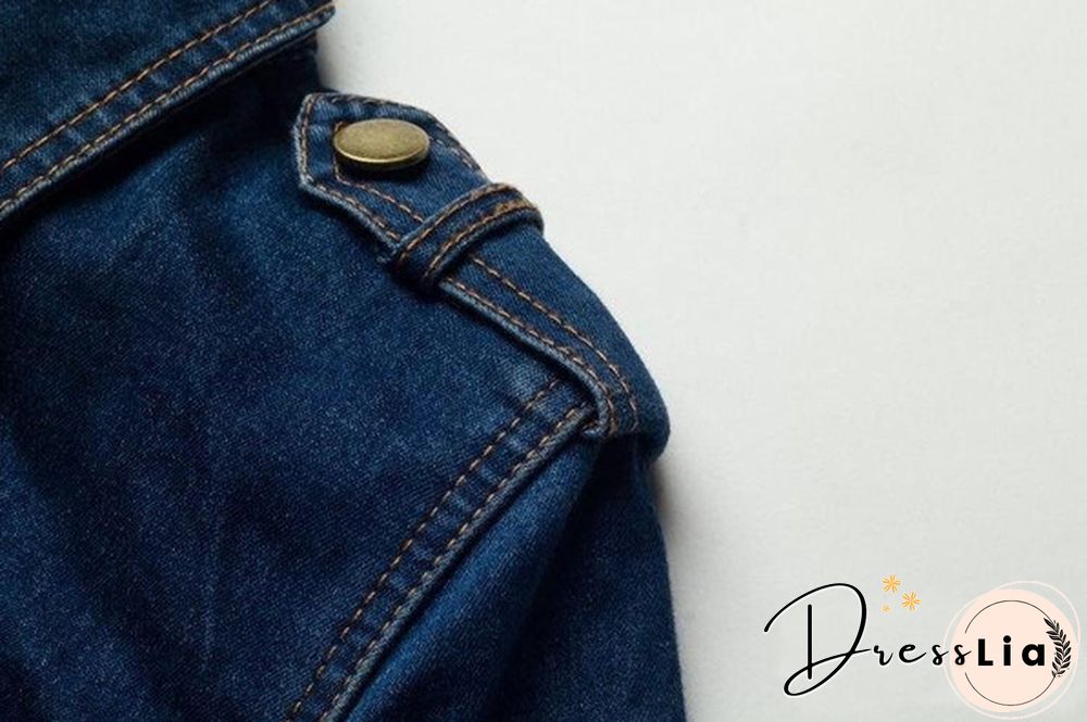Women Denim Dress Winter Office Slim Big Size Jeans Mid-Cuff Dress Cowboy Dress With Belt For Women Jeans Dress Plus Size