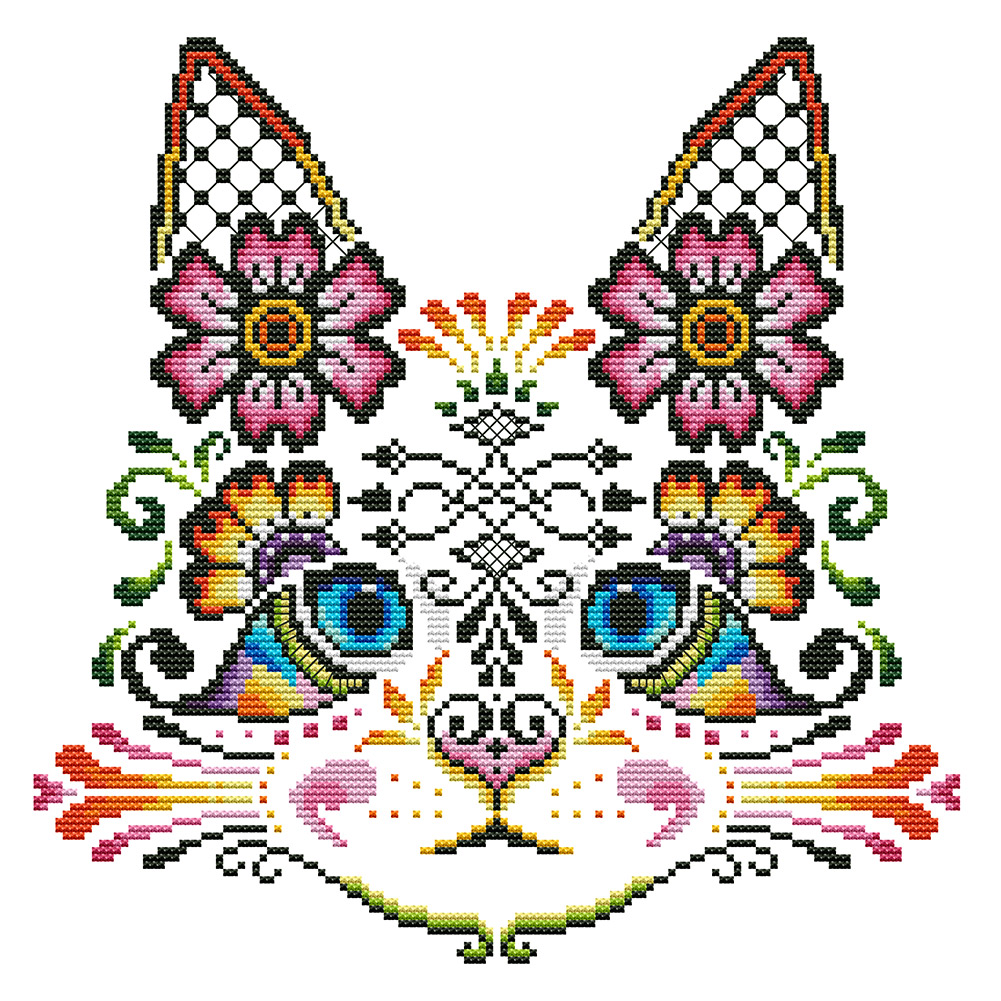 DA392 Charming Cat(30*30cm) 14CT Cross Stitch Kit