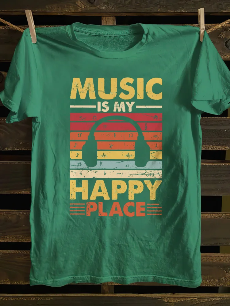 Music Is My Happy Place T-shirt