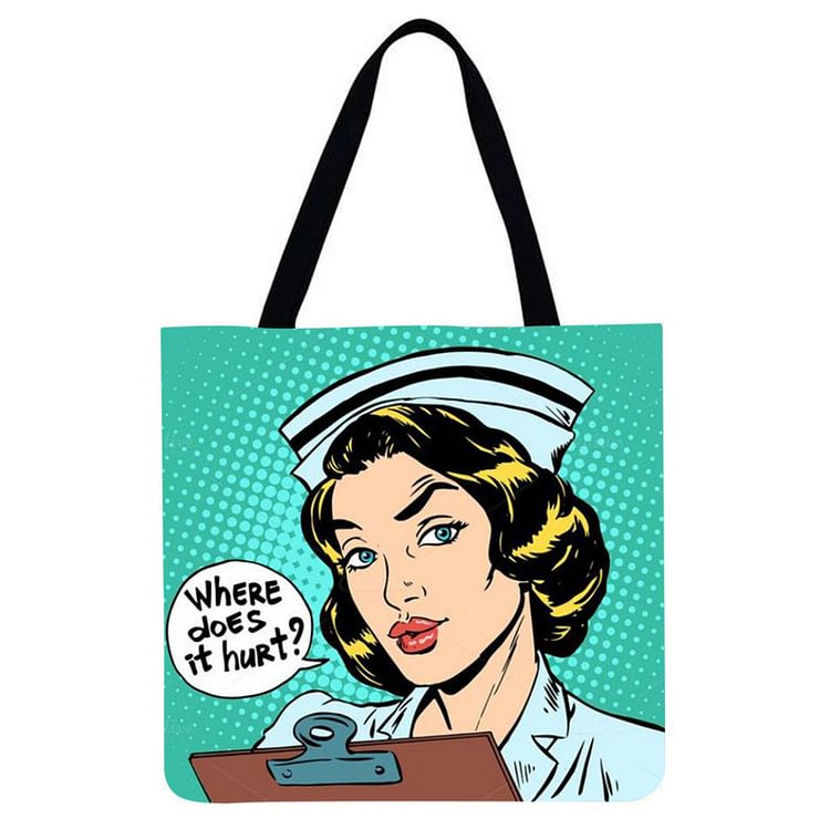 Linen Tote Bag - Bolso Mujer Nurse