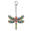 1PC, porte-cl&eacute;s DIY 3D en diamant avec boucle homard, porte-cl&eacute;s double face en diamant avec cha&icirc;ne &agrave; ressorts, mosa&iuml;que de diamants en cristal &agrave; ressorts, cadeau unique fait main