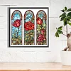 Diamond Painting -5D Full Round Drill Stained Glass Rose(40*40 CM)