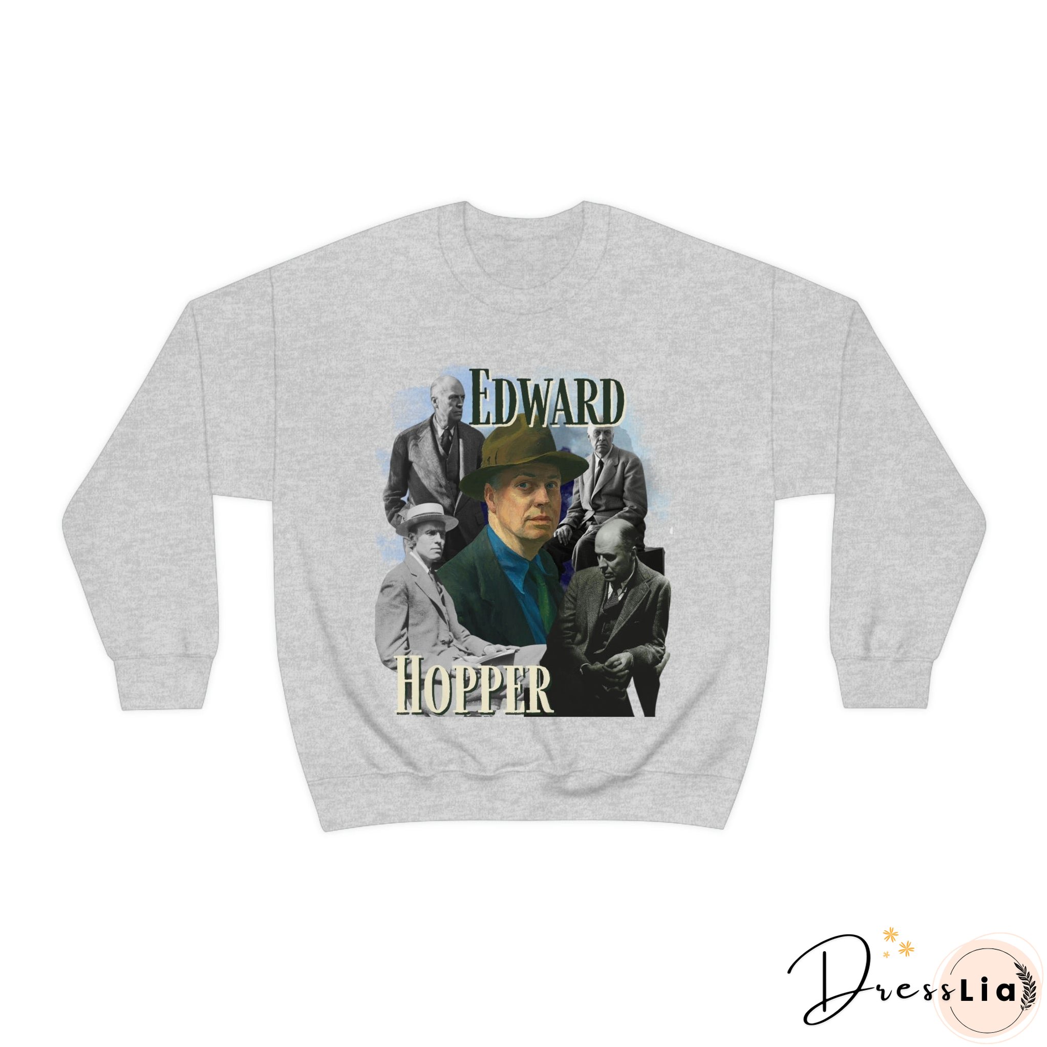 Edward Hopper Sweatshirt, Y2K Style Bootleg Famous American Realist Artist Fan Retro Pullover Crewneck, Artist Gift