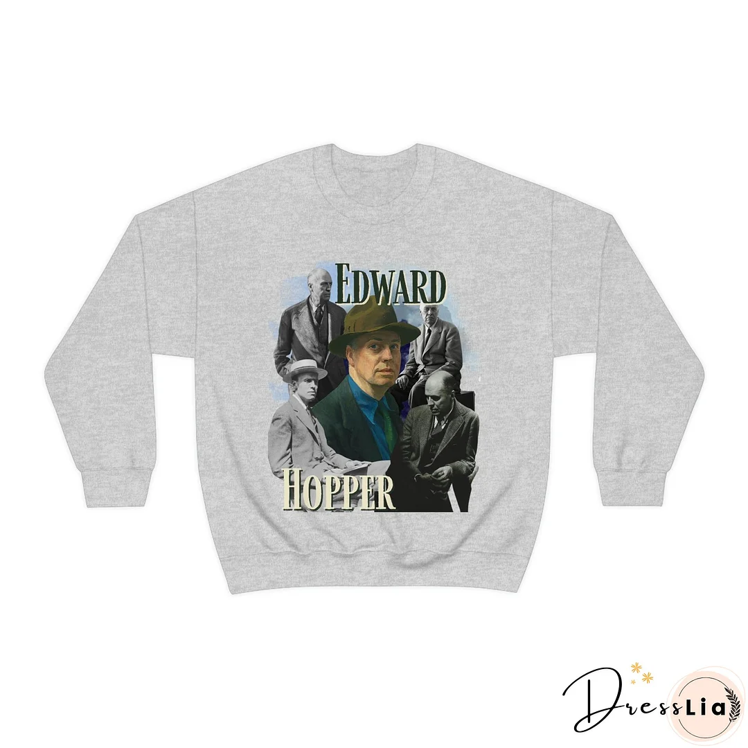 Edward Hopper Sweatshirt, Y2K Style Bootleg Famous American Realist Artist Fan Retro Pullover Crewneck, Artist Gift