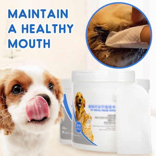 50% OFF✨50 PCS Pet Dental Cleaning Finger Wipes