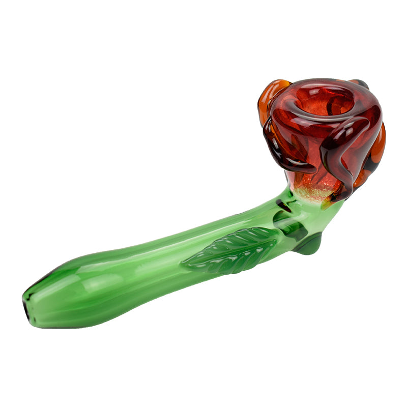 New Arrival Glass Spoon Pipes with Flowers Shape