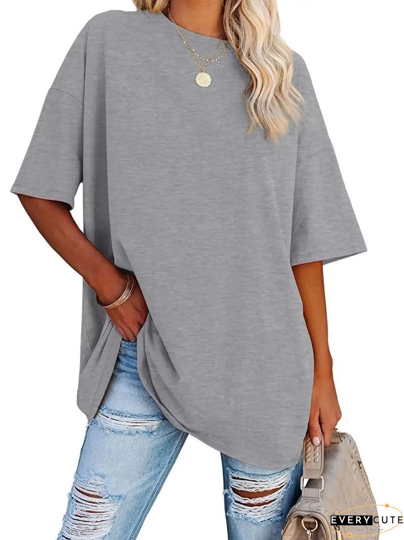 Loose Fit Casual Summer Tunic Top