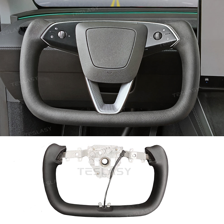 Model Y Juniper Premium Yoke Steering Wheel With Heated Feature - 350mm Retrofit Replacement