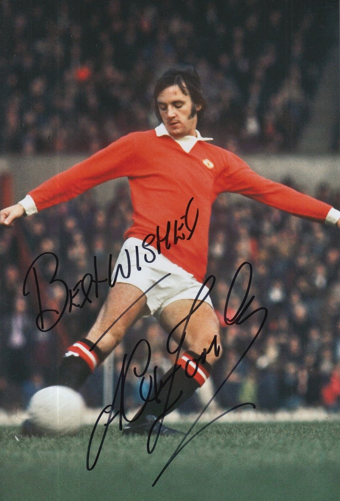 Alex Forsyth Hand Signed Manchester United 12x8 Photo Poster painting 2.