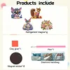 4PCS 2D/Flat Acrylic DIY Diamond Art Fridge Magnet Kit Devon Rex Design DIY Art Fridge Magnet Refrigerator Sticker Magnetic Diamond Art Decor Refrigerator Mailbox Home Decoration DIY Crafts