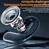 Bluetooth-compatible 6.0 Business Ear-mounted Earphones Single Ear Open Ear Earphone with LED Digital Display Noise Cancellation for Running Driving Business