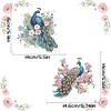 2Pcs Special Shaped Peacock Diamond Painting Hanging Decor Craft Kit