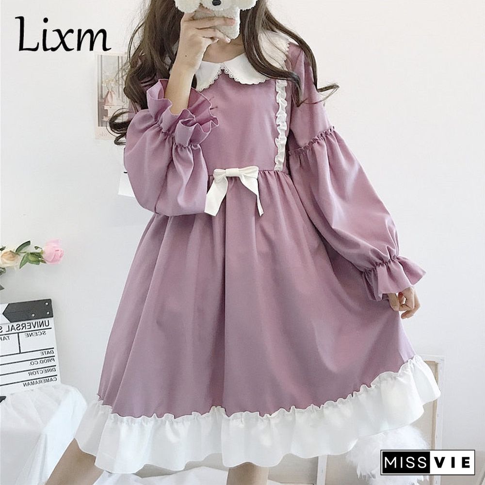 Summer lolita dress daily japanese kawaii girl victorian dress sweet cute doll collar tea party gothic lolita tea party loli cos