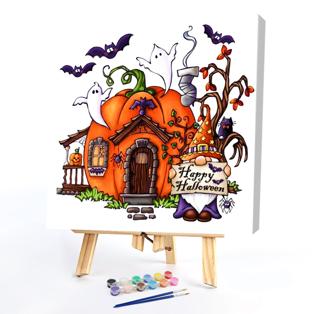 

40*40CM - Paint By Numbers - Halloween Gnomes, 501 Original