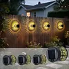 Solar Powered Deck Step Stair Lights Mandalas Theme Waterproof Fence Light Decorative Mandalas Lights for Garden Post Patio Backyard Yard Decor