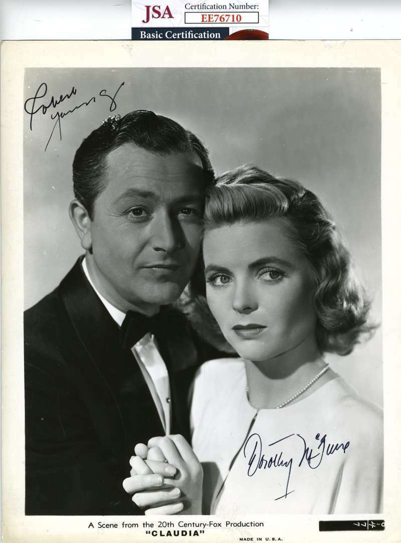 Robert Young Dorothy Mcguire Jsa Coa Hand Signed 8x10 Photo Poster painting Autograph