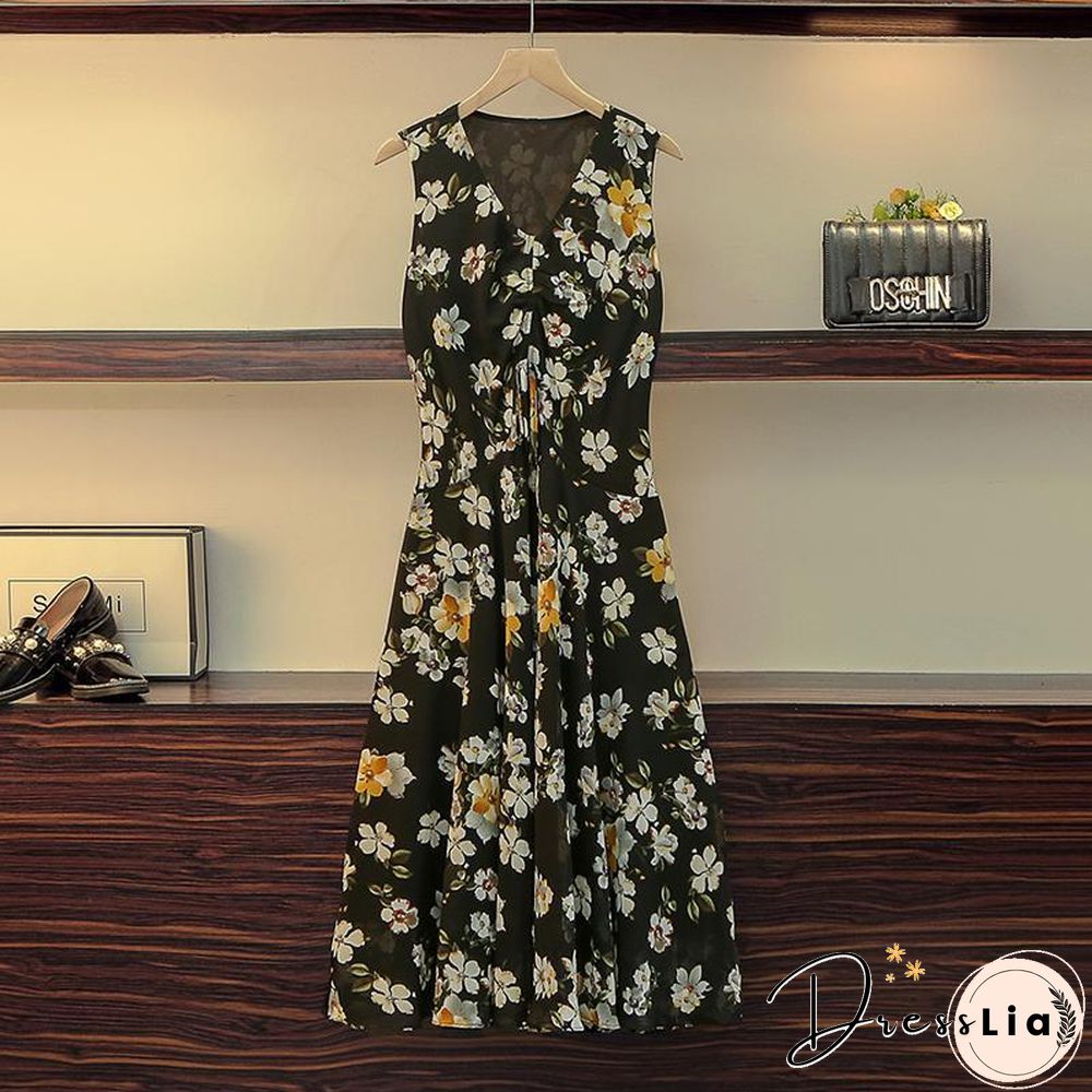 Fashion Blazer+Floral Sleeveless Dress P11506