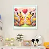 Dating Pikachu-11CT Stamped Cross Stitch 40*40cm/15.75*15.75in