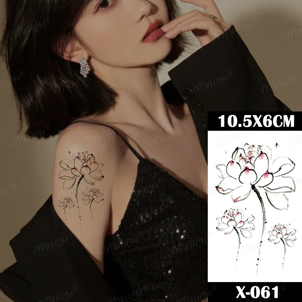 Sdrawing Butterfly Tattoo Women Sexy Waterproof Temporary Tattoo Heart Flame False Tattoo Arm Shoulder Neck Tattoo Women And Men