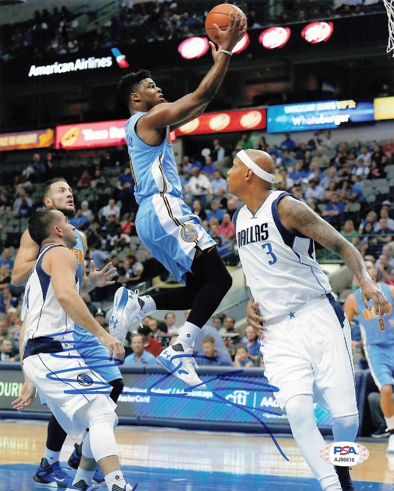 Emmanuel Mudiay signed 8x10 Photo Poster painting PSA/DNA Denver Nuggets Autographed