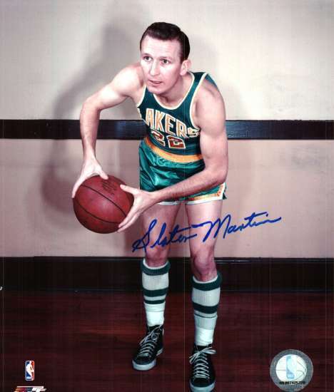 Signed 8x10 SLATER MARTIN HOF MINNEAPOLIS LAKERS Autographed Photo Poster painting w/COA