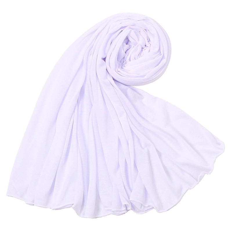 Women’s Minimalist Solid Color Mercerized Cotton Winter Scarves