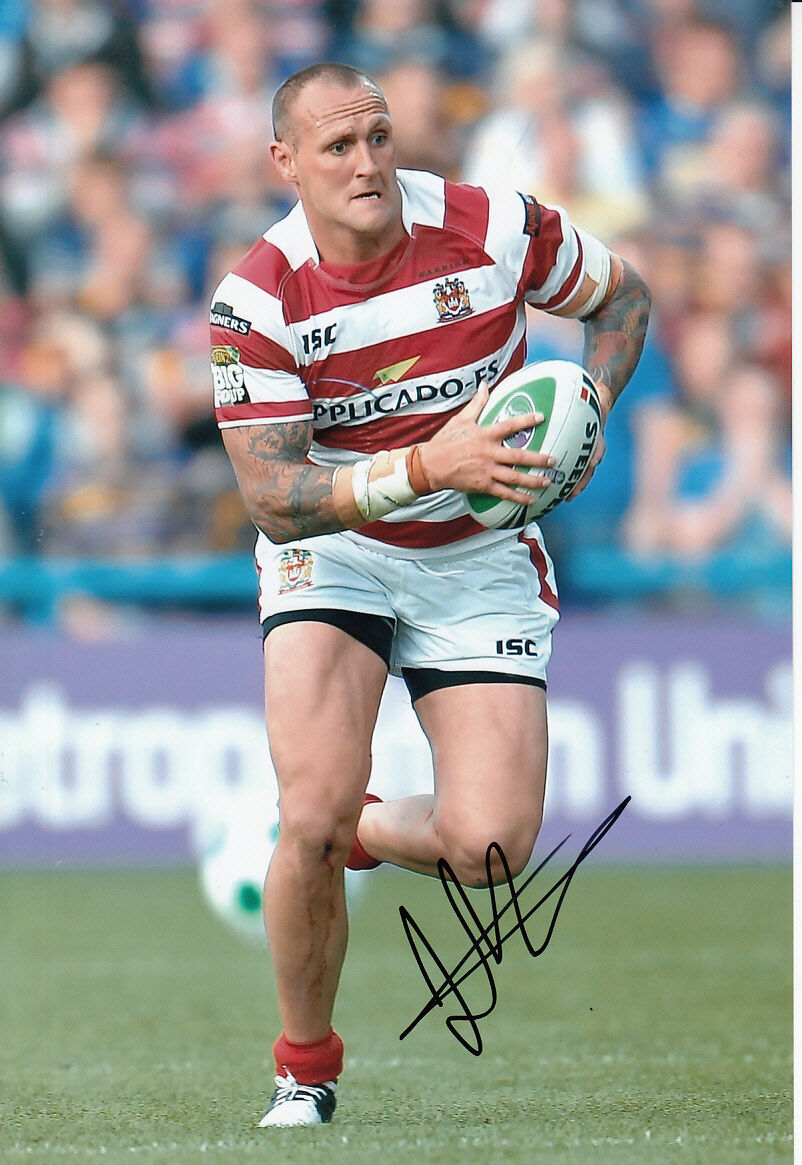 Wigan Warriors Hand Signed Gareth Hock 12x8 Photo Poster painting 6.