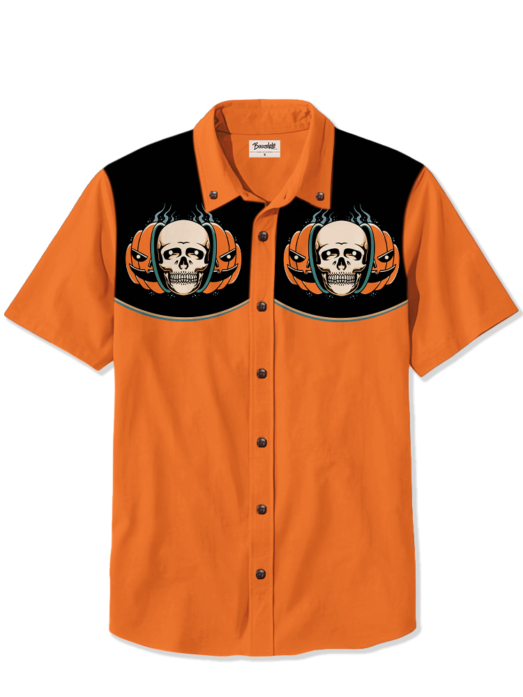 Pumpkin Skull - 100% Cotton Shirt
