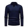 Men's Stylish Half-Zip Ribbed Sweater by Inlyline