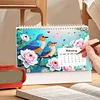 Bluebird 2027 DIY Diamond Painting Calendar Kit with Special Shaped Partial Drill Resin Diamonds 7.68x6.69in Monthly Flip Tabletop Calendar for Adults Beginners Home Office Decor Gift