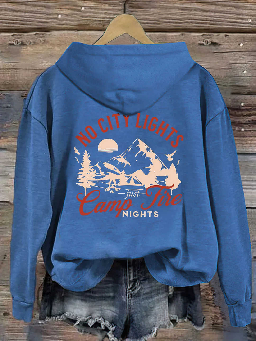 No City Lights Just Camp Fire Nights Hoodie