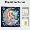 DIY Pearl Painting Moon Girl for Home Wall Decor with Frame(25x25cm)