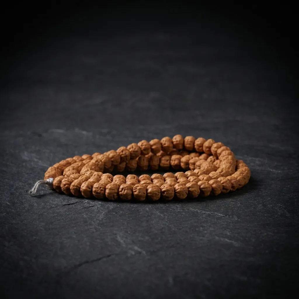 The Golden Dragon Rudraksha | 108-Bead Pumpkin Cut Mala Golden Dragon Bodhi - Pumpkin Cut (8mm, 108 Beads)