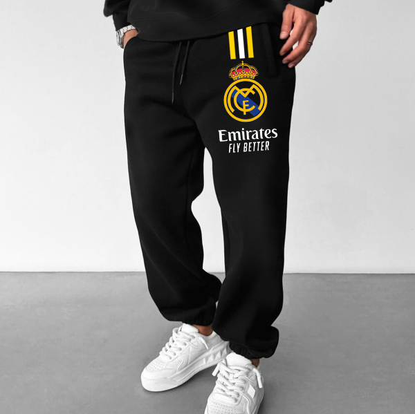 Football Team Logo Print Casual Sweatpants / TECHWEAR CLUB / Techwear