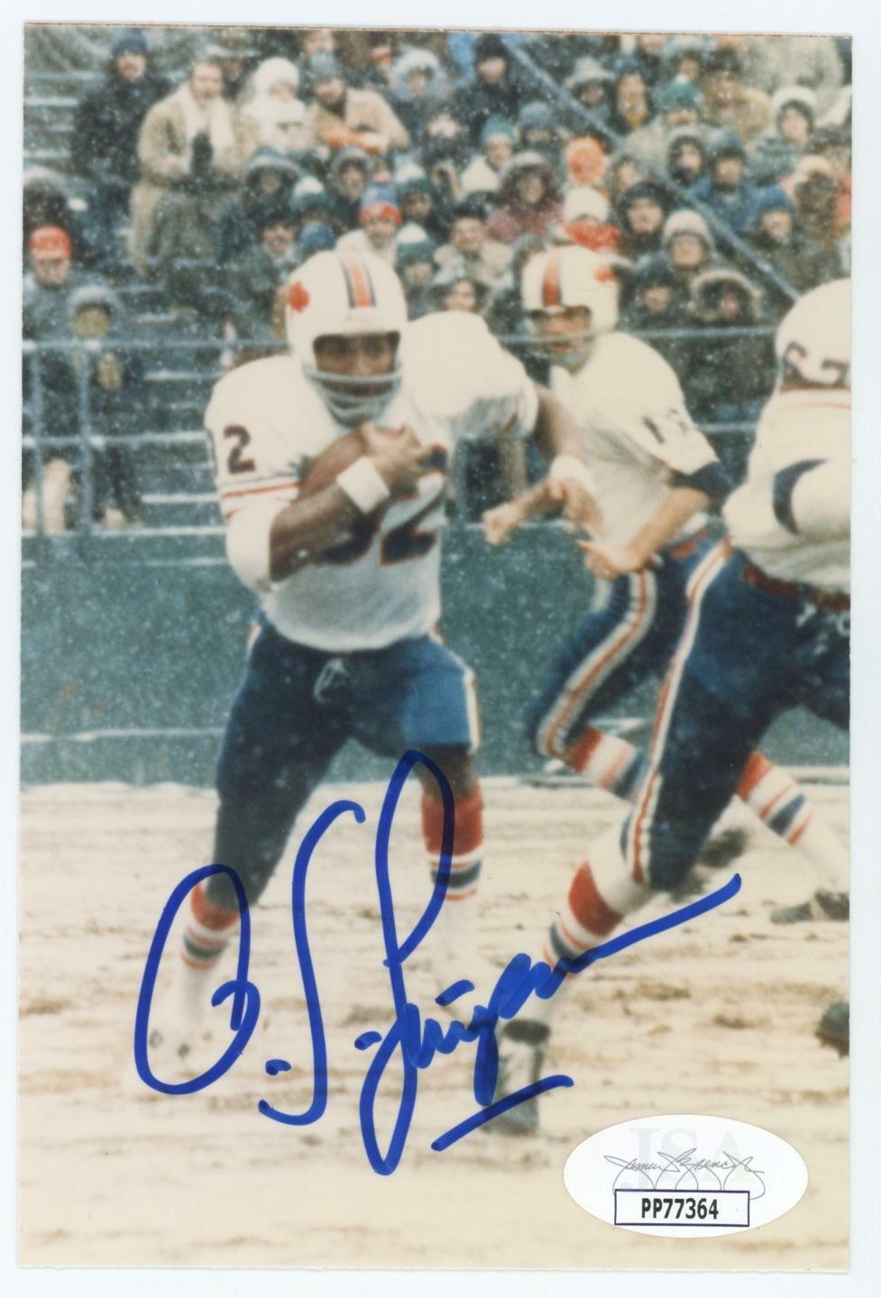 O.J. Simpson Autographed Signed Buffalo Bills 3.5 x 5