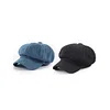 Washed Denim Newsboy Cap