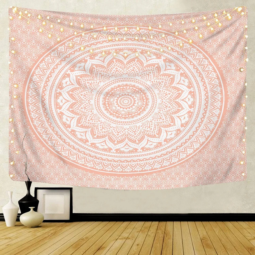 Large Mandala Pattern Indian Tapestry Wall Hanging Decoration Bohemian Beach Towel Polyester Thin Blanket Yoga Shawl Travel Mat